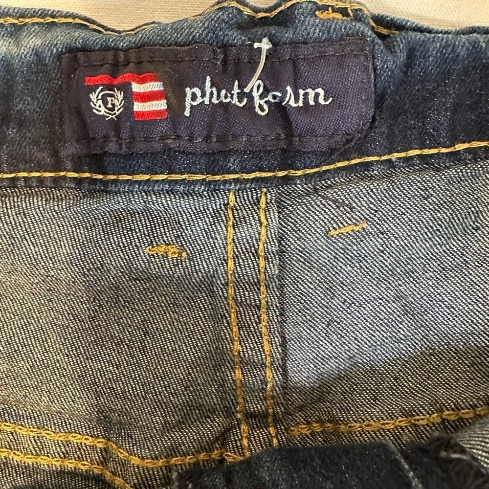 Phat Farm Skinny Stretch Detail On Knee Jeans Mens 36x30 - Picture 14 of 15
